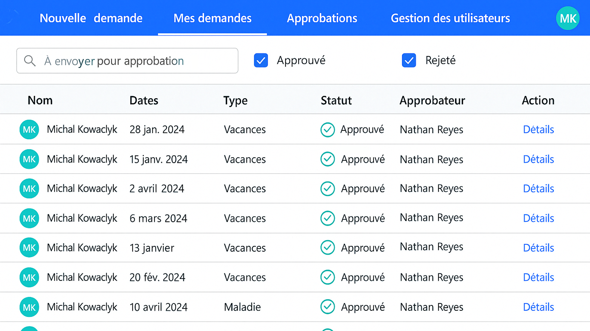Notre Solution Power Apps gestion de congé